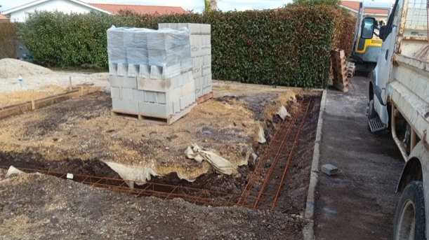 Terrassement d'une murette