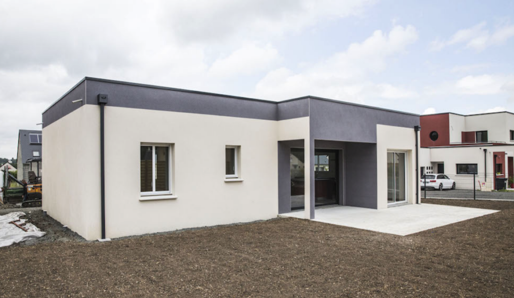 Construction d'un maison avec toit plat